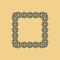 abstract art decorative square ornamental pattern frame vector