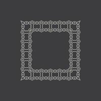 abstract art decorative square ornamental pattern frame vector