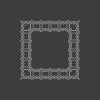 abstract art decorative square ornamental pattern frame vector