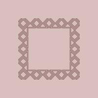 abstract art decorative square ornamental pattern frame vector