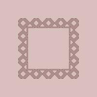 abstract art decorative square ornamental pattern frame vector