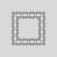 abstract art decorative square ornamental pattern frame vector