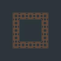 abstract art decorative square ornamental pattern frame vector