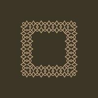 abstract art decorative square ornamental pattern frame vector