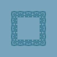 abstract art decorative square ornamental pattern frame vector