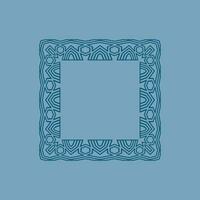 abstract art decorative square ornamental pattern frame vector