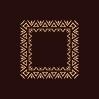 abstract art decorative square ornamental pattern frame vector