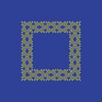 abstract art decorative square ornamental pattern frame vector