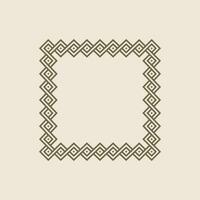 abstract art decorative square ornamental pattern frame vector