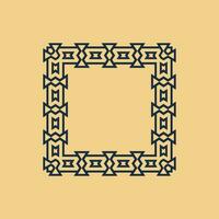 abstract art decorative square ornamental pattern frame vector