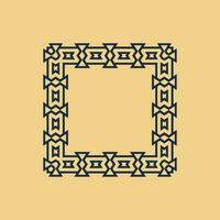 abstract art decorative square ornamental pattern frame vector