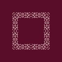 abstract art decorative square ornamental pattern frame vector