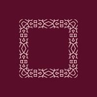 abstract art decorative square ornamental pattern frame vector