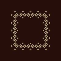 abstract art decorative square ornamental pattern frame vector