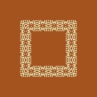 abstract art decorative square ornamental pattern frame vector