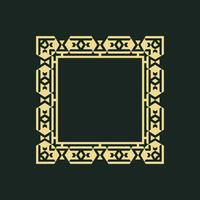 abstract art decorative square ornamental pattern frame vector