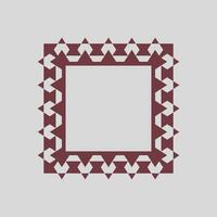abstract art decorative square ornamental pattern frame vector
