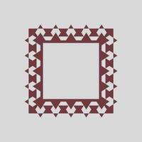 abstract art decorative square ornamental pattern frame vector