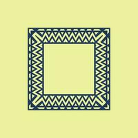 abstract art decorative square ornamental pattern frame vector