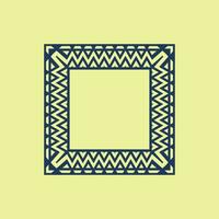 abstract art decorative square ornamental pattern frame vector