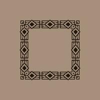 abstract art decorative square ornamental pattern frame vector