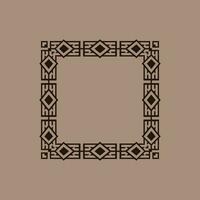 abstract art decorative square ornamental pattern frame vector