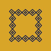 abstract art decorative square ornamental pattern frame vector