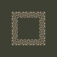 abstract art decorative square ornamental pattern frame vector