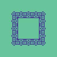abstract art decorative square ornamental pattern frame vector