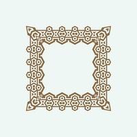 abstract art decorative square ornamental pattern frame vector