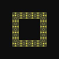 abstract art decorative square ornamental pattern frame vector