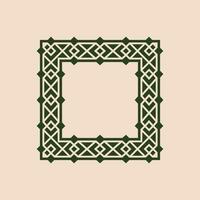 abstract art decorative square ornamental pattern frame vector