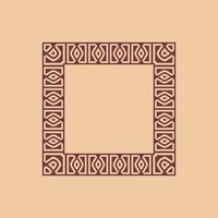 abstract art decorative square ornamental pattern frame vector