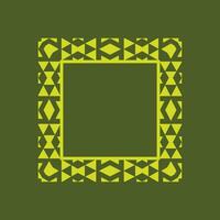 abstract art decorative square ornamental pattern frame vector