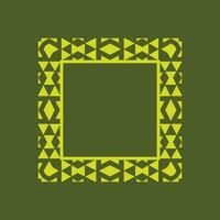 abstract art decorative square ornamental pattern frame vector