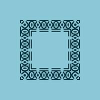 abstract art decorative square ornamental pattern frame vector