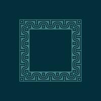 abstract art decorative square ornamental pattern frame vector