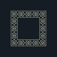 abstract art decorative square ornamental pattern frame vector