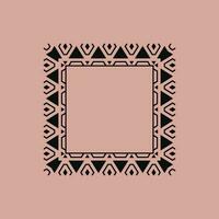 abstract art decorative square ornamental pattern frame vector