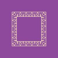 abstract art decorative square ornamental pattern frame vector