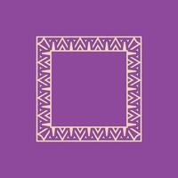 abstract art decorative square ornamental pattern frame vector