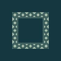 abstract art decorative square ornamental pattern frame vector