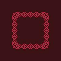 abstract art decorative square ornamental pattern frame vector