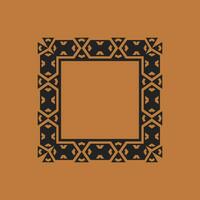 abstract art decorative square ornamental pattern frame vector
