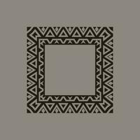 abstract art decorative square ornamental pattern frame vector