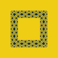 abstract art decorative square ornamental pattern frame vector
