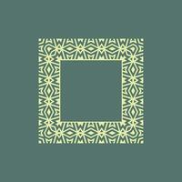abstract art decorative square ornamental pattern frame vector