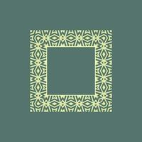 abstract art decorative square ornamental pattern frame vector