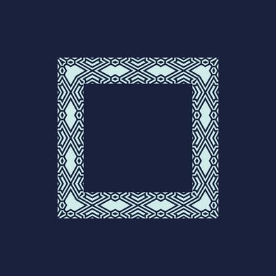 abstract art decorative square ornamental pattern frame