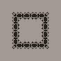 abstract art decorative square ornamental pattern frame vector